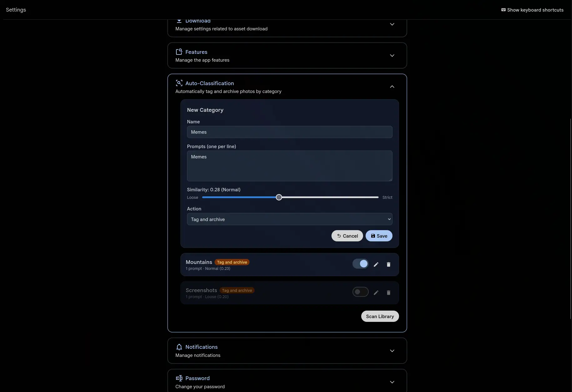 Auto-Classification screenshot