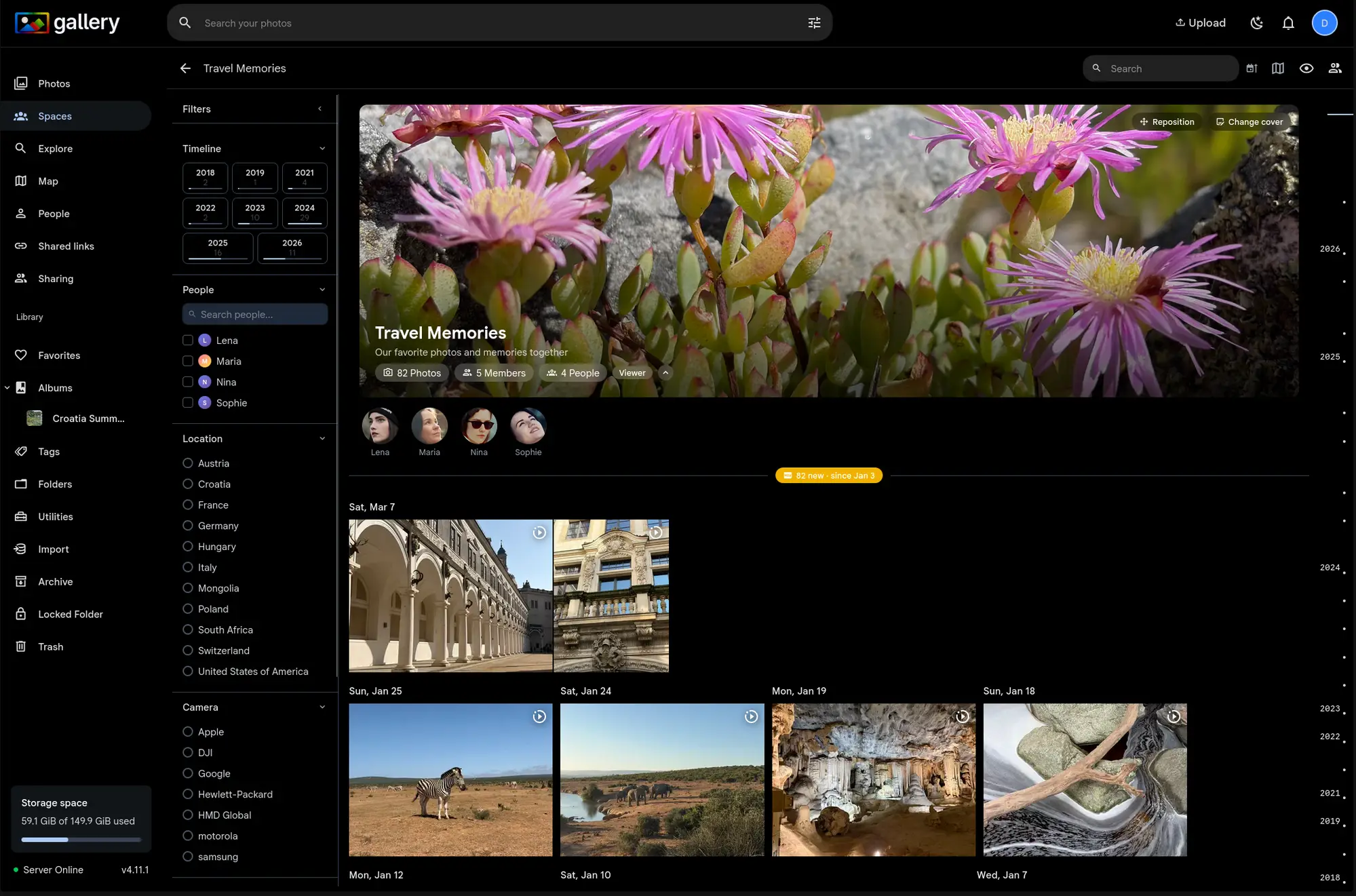 Gemeinsame Spaces Screenshot