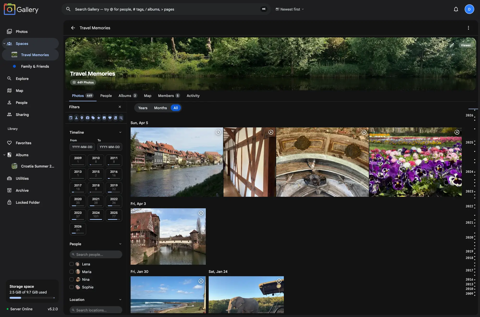 Gemeinsame Spaces Screenshot
